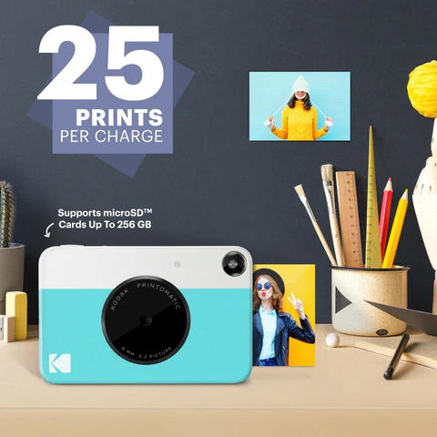 Kodak PRINTOMATIC Instant Print Camera, 2x3'', Blue