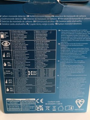 Ecost prekė po grąžinimo Smartwares FGA-13041 Kohlenmonoxid-Melder, 10 Jahre Sensor, mit Display und