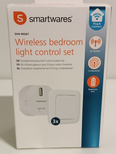Ecost customer return Smartwares SH499567 Bedroom Light Switch Set Plug & Connect 1 Builtin Switch