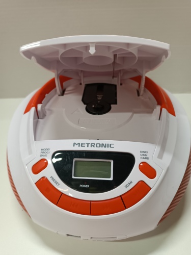 Ecost Customer Return, Metronic CD / MP3 Radio red/White