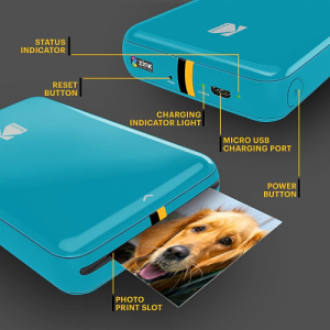 Kodak STEP Instant Mobile Photo printer Colour ZINK 2x3'' 1 ppm, Bluetooth, Blue