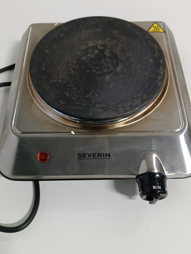 Ecost Customer Return Severin hotplate, mass hob (1x Ø 18 cm), stepless temperature setting, DK 1