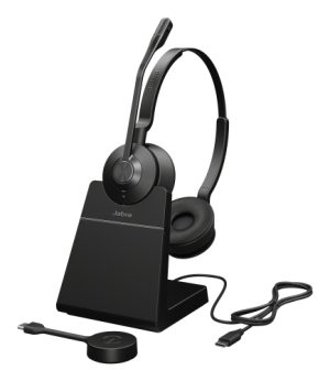 Jabra Engage 55 SE UC Stereo Wireless Headset, DECT, USB-C, Charging Stand, Black