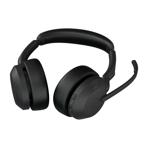 Jabra Evolve2 55 UC Stereo Link380a Wireless Headset, Bluetooth, USB-A, Black - Image 3