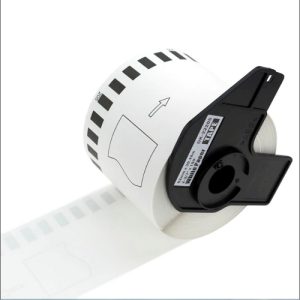 TopJet Label Roll Black on White, 62mm 30.48m, Compatible with Brother DK-22205 (DK22205)
