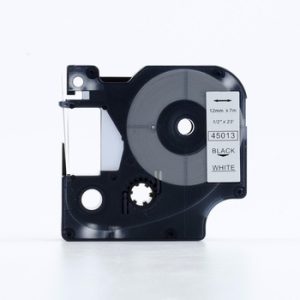 TopJet Labelling Tape Black on White 12mm 7m, Compatible with Dymo D1 45013 (S0720530)