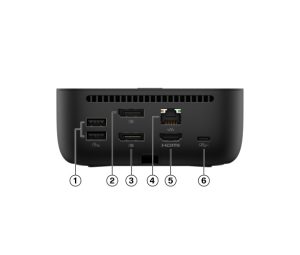 HP USB-C 100W G6 Dock (BS7S5AA) Docking station, Jet Black