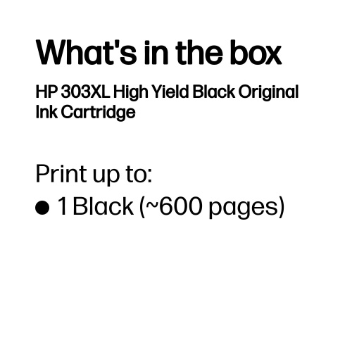 HP 303XL High Yield (T6N04AE) Ink Cartridge, Black - Image 3