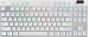Logitech G PRO X TKL LIGHTSPEED Wireless Gaming Keyboard, Tenkeyless, Tactile, US INT, White