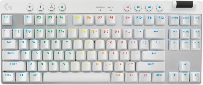 Logitech G PRO X TKL LIGHTSPEED Wireless Gaming Keyboard, Tenkeyless, Tactile, US INT, White