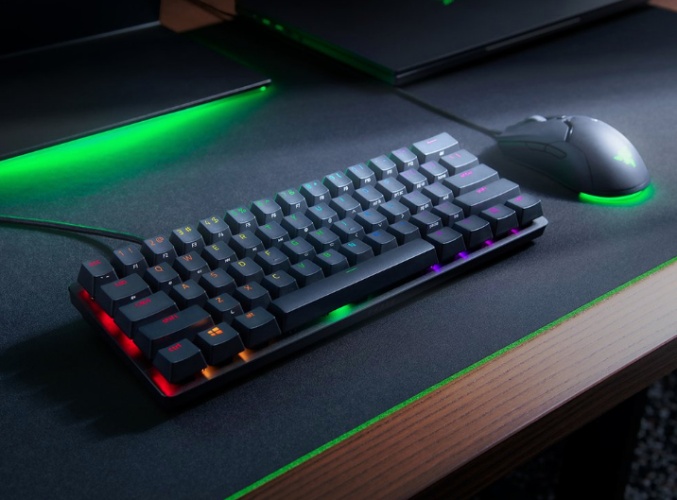 Razer Huntsman Mini Wired Gaming keyboard, USB, RGB LED, US Int, Linear Optical Switch, Black - Image 4