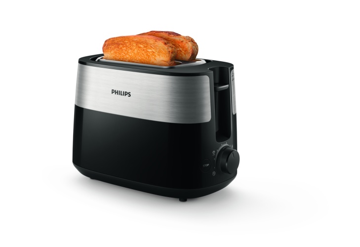 Philips Daily Collection HD2516/90 Toaster, 830 W, Black/Silver - Image 5