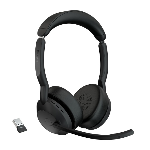 Jabra Evolve2 55 UC Stereo Link380a Wireless Headset, Bluetooth, USB-A, Black - Image 4