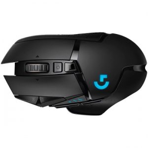 Logitech G502 LIGHTSPEED Wireless Gaming Mouse, RF Wireless, 25600 DPI, Black