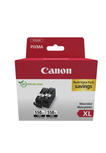 Canon PGI-550XL PGBK (6431B010) Ink Cartridge Multipack, Black