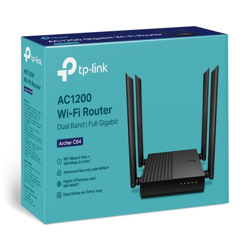 TP-Link Archer C64 AC1200 Wireless MU-MIMO WiFi Router - Image 4