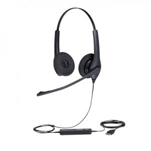Jabra Biz 1500 Duo Wired Headset, USB-A, Black