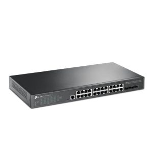 TP-Link TL-SG3428X-UPS 24-Port Gigabit L2+ Managed Switch with 4 10GE SFP+ Slots, UPS Power Supply