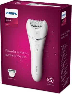 Philips 8000 Series BRE710/00 Epilator, White