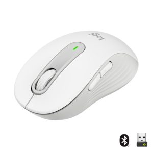 Logitech Signature M650 Wireless Mouse RF Wireless+Bluetooth Optical 4000 DPI, Off-white