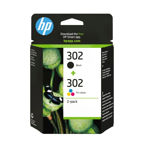 HP 302 2-pack Black/Tri-color (X4D37AE) Ink Cartridge Multipack, BK/CMY - Image 2
