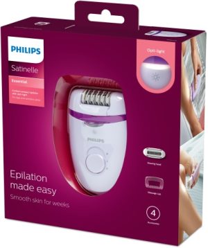 Philips Satinelle Essential BRE275/00 Corded compact epilator, Purple