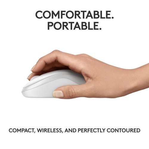 Logitech M240 Silent Wireless Mouse, Bluetooth, 4000 DPI, Off-White - Image 5