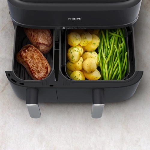 Philips 5000 Series NA551/00 Hot Air Fryer 9 L 2750 W, Black/Silver - Image 3
