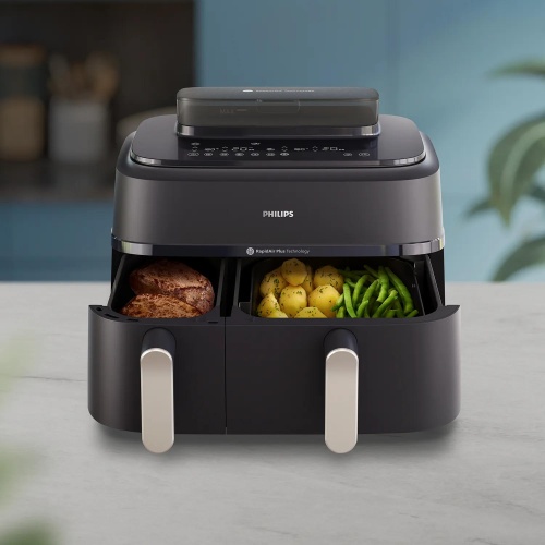 Philips 5000 Series NA551/00 Hot Air Fryer 9 L 2750 W, Black/Silver - Image 2