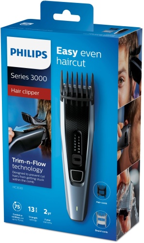 Philips 3000 Series HC3530/15 Hair Clipper/Trimmer, Black/Blue - Image 3