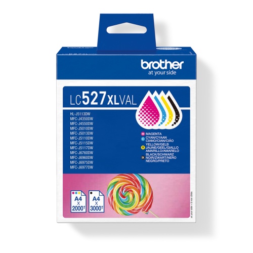 Brother LC-527XLVAL (LC527XLVAL) Ink Cartridge Multipack, BK/C/M/Y - Image 6