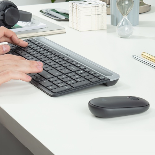 Logitech MK470 Slim Combo Wireless Keyboard + Mouse, US, Graphite - Image 4