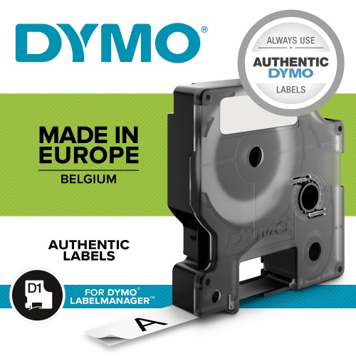 DYMO D1 Standard 53713 (S0720930) Label Tape, 24mm x 7m, Black on White - Image 8