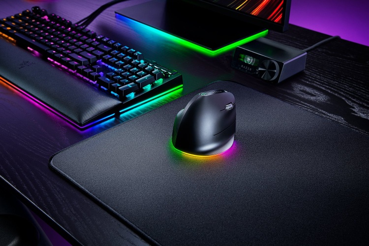 Razer Pro Click V2 Vertical Ergonomic Wireless Mouse RF Wireless+Bluetooth+USB-C, 30000 DPI, Black - Image 7