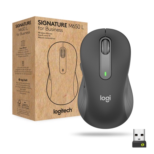 Logitech Signature M650 for Business Wireless Mouse RF Wireless + Bluetooth, 4000 DPI, Graphite - Image 6