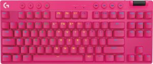 Logitech G PRO X TKL LIGHTSPEED Wireless Gaming Keyboard, Tenkeyless, Tactile, US INT, Pink