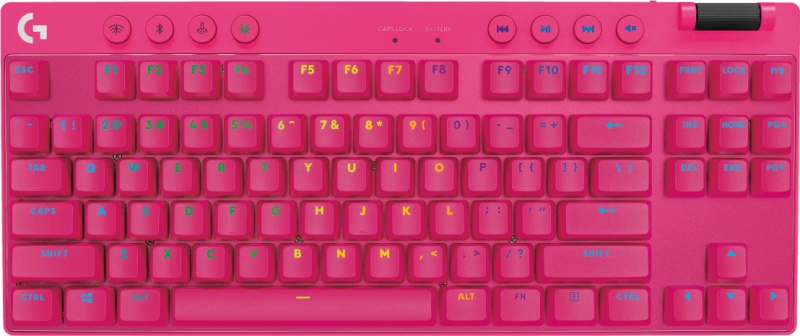 Logitech G PRO X TKL LIGHTSPEED Wireless Gaming Keyboard, Tenkeyless, Tactile, US INT, Pink