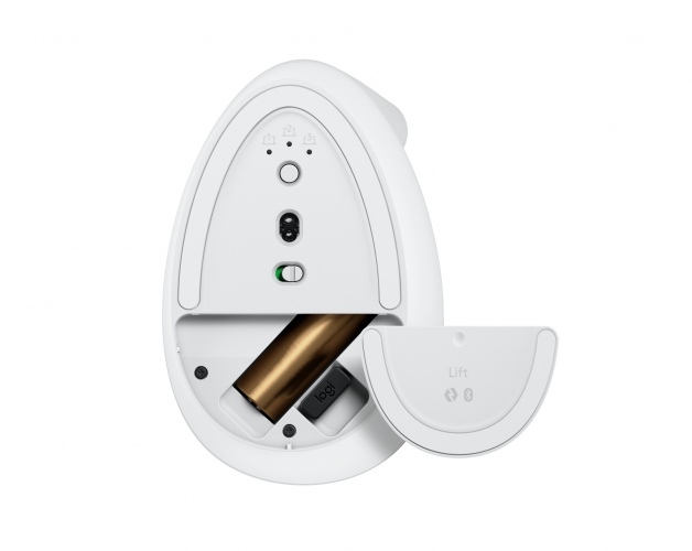 Logitech Lift for Mac Vertical Wireless Mouse, RF Wireless + Bluetooth, 4000 DPI, Off-white - Image 5