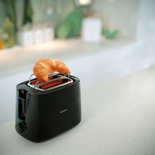 Philips Daily Collection HD2583/90 Toaster 600 W, Black - Image 2