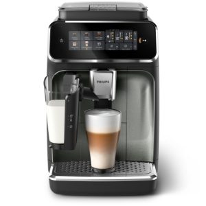 Philips LatteGo 3300 Series EP3349/70 Coffee Machine, Black/Silver