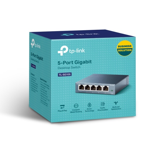 TP-Link TL-SG105 5-Port 10/100/1000Mbps Desktop Switch - Image 3