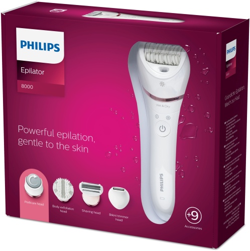 Philips 8000 Series BRE740/10 Epilator, White - Image 4