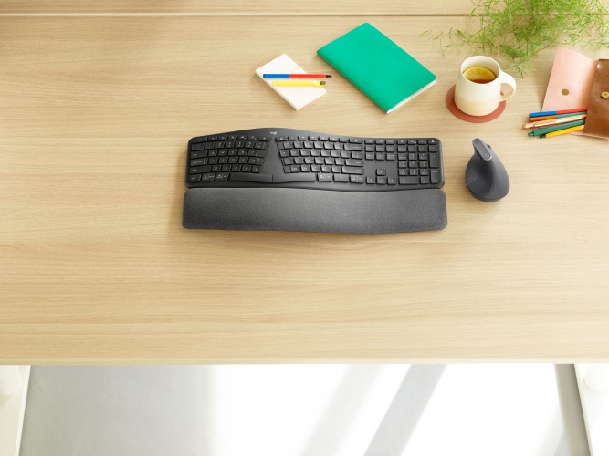 Logitech ERGO K860 for Business Wireless Keyboard, Bluetooth, US INT (Qwerty), Graphite - Image 5