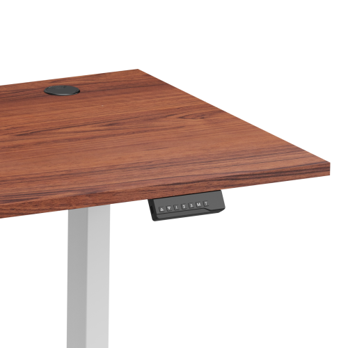 Adjustable Height Table Up Up Bjorn II White, Table top L Dark Walnut - Image 7