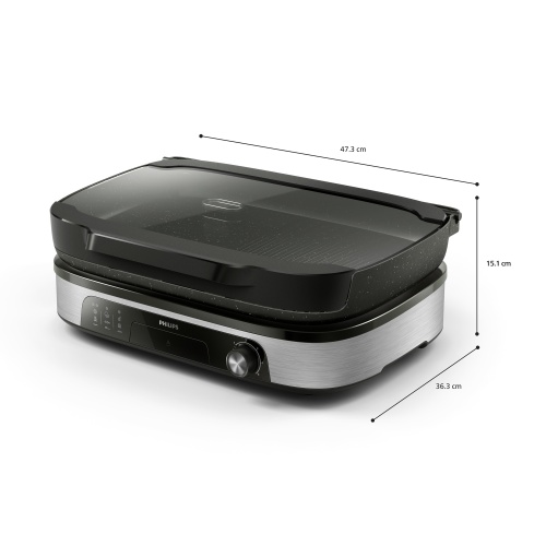 Philips HD6212/90 Electric Contact Grill, Black/Silver - Image 5