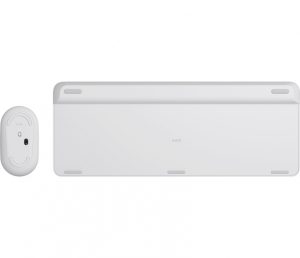 Logitech MK470 Slim Combo Wireless Keyboard and Mouse, US Int, White