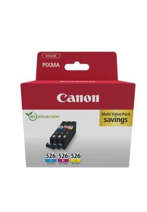 Canon CLI-526 (4541B018) Ink Cartridge Multipack, C/M/Y