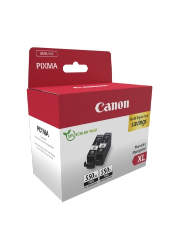 Canon PGI-550XL PGBK (6431B010) Ink Cartridge Multipack, Black - Image 2