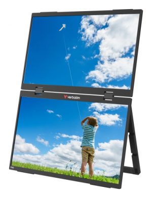 Verbatim 32403 Dual Portable Monitor 15.6'' × 2 IPS FHD 1920x1080 10ms 250cd/m2 60Hz, Black