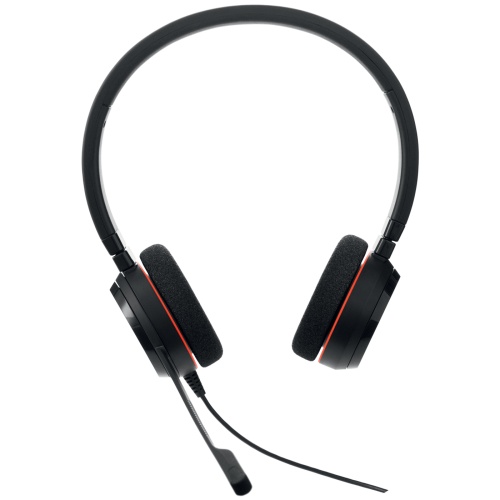 Jabra Evolve 20 UC Stereo Wired Headset, USB-C/A, Black - Image 2